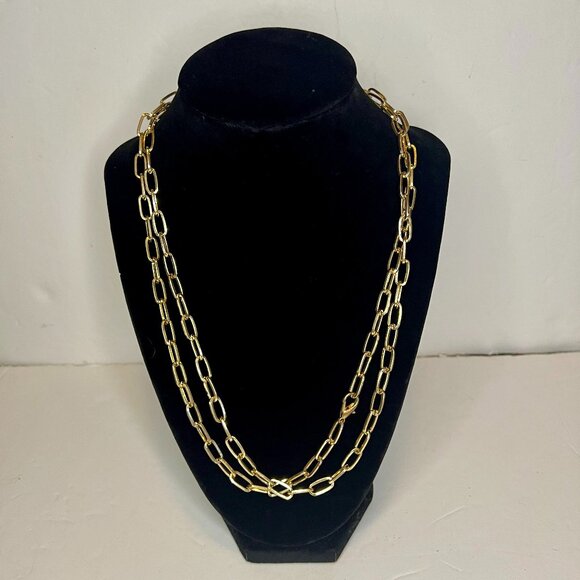 Gold cable chain with texture links - Picture 1 of 4